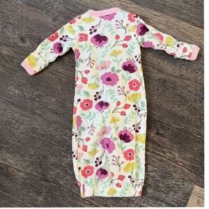 Nature Baby Floral Sleep‎ Gown Organic Cotton Pink Purple Yellow